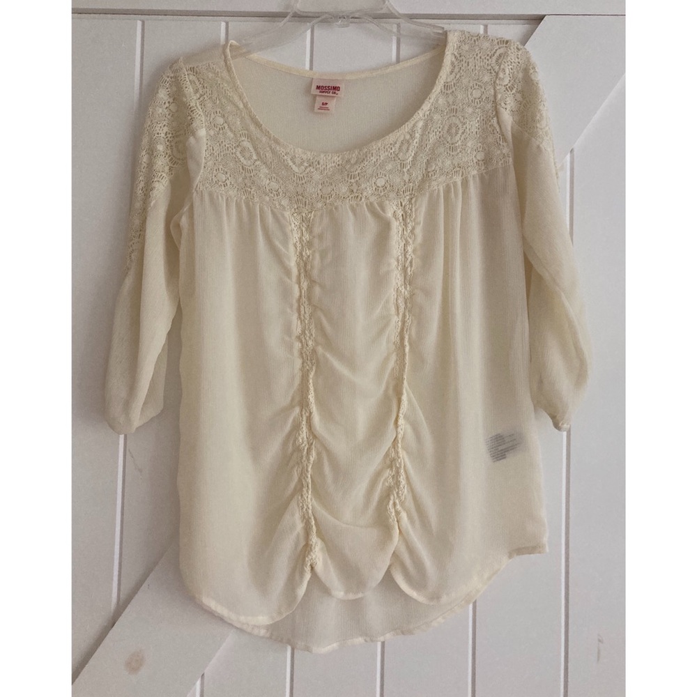 Lacey Cream Top